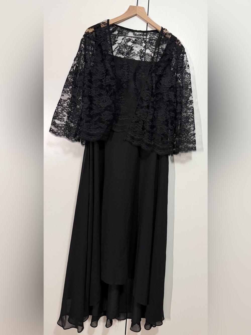 Black Lace Overlay Wedding Dress